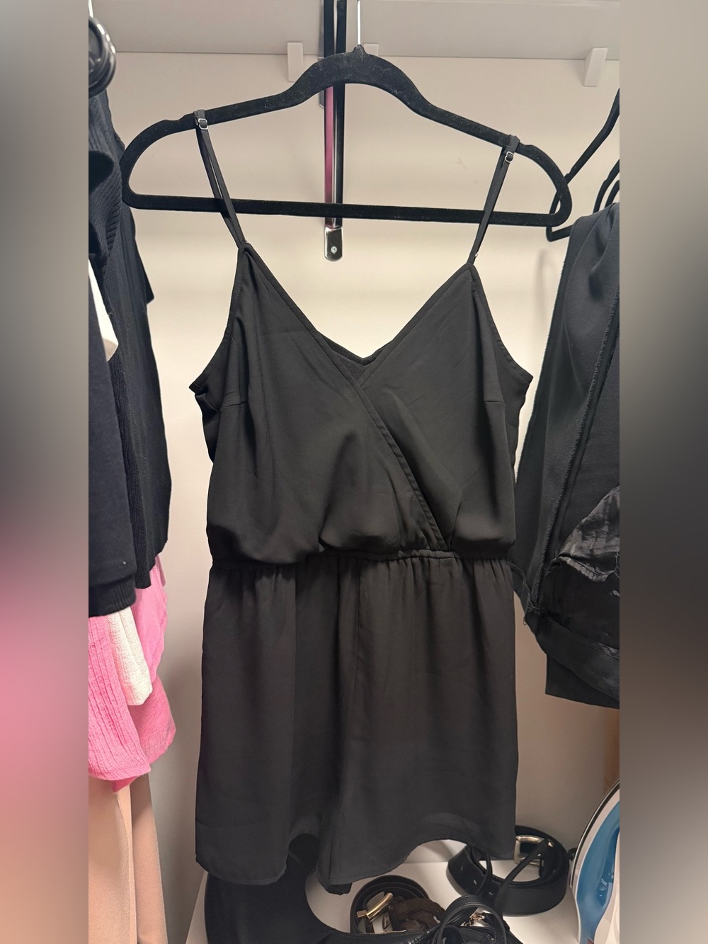 Forever 21 Black Wrap Romper | Adjustable Straps | Size S